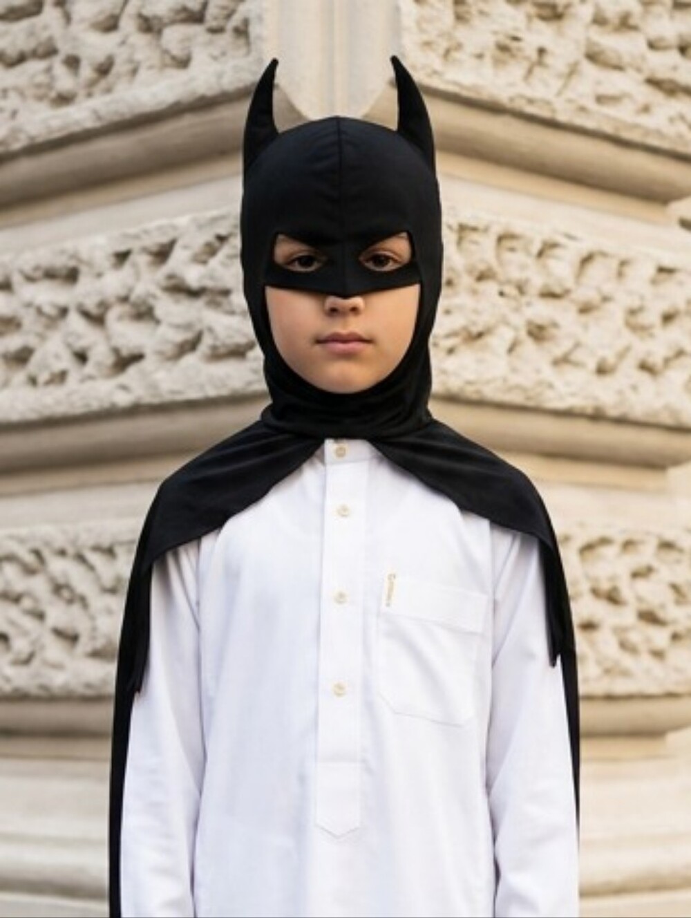 Batman Cape & Mask Kids DC Comics Rubie's Hooded Costume Black Youth One Size